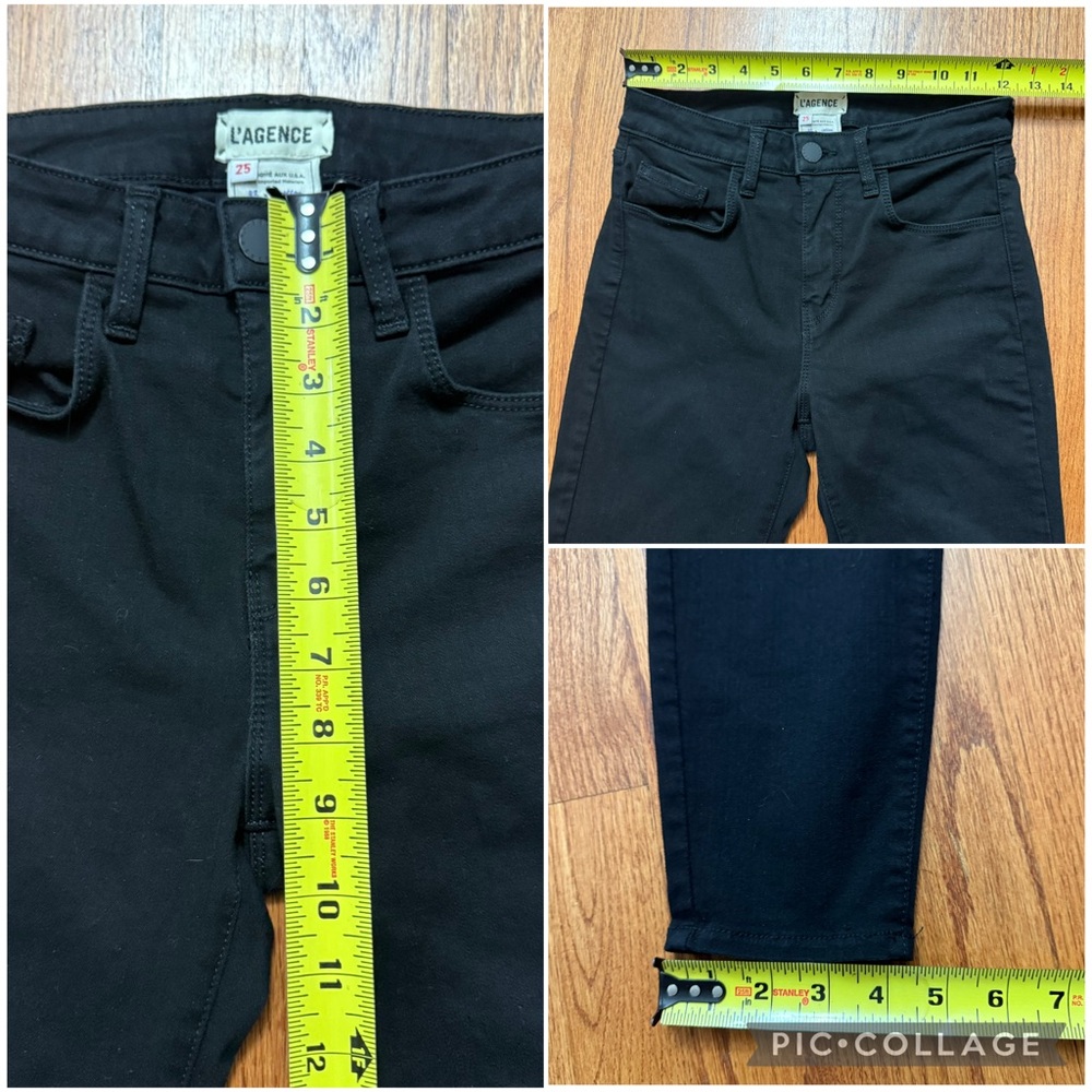 L’Agence Margot Skinny High Rise Jeans in black size 25 - Picture 15 of 15